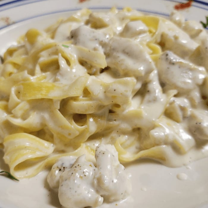 Chicken Fettuccine Alfredo.