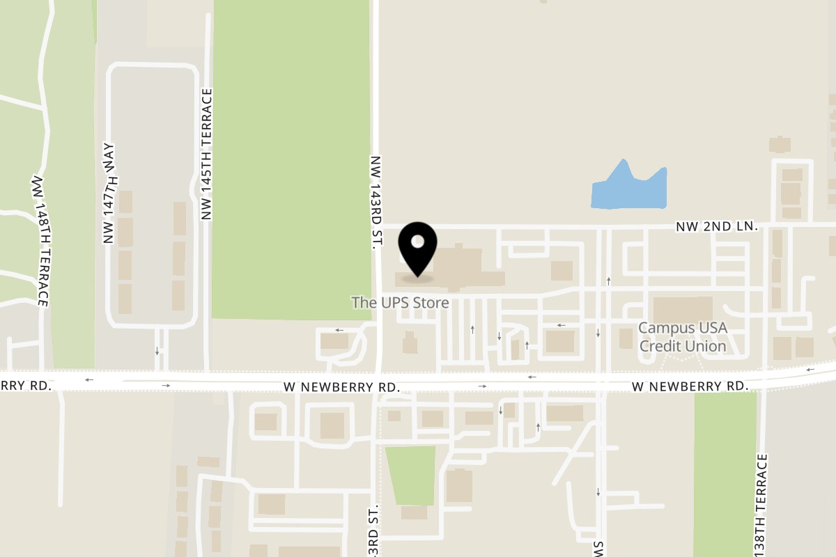 Map showing the location of O Sole Mio Cucina Italiana on 14230 W Newberry Rd in Newberry